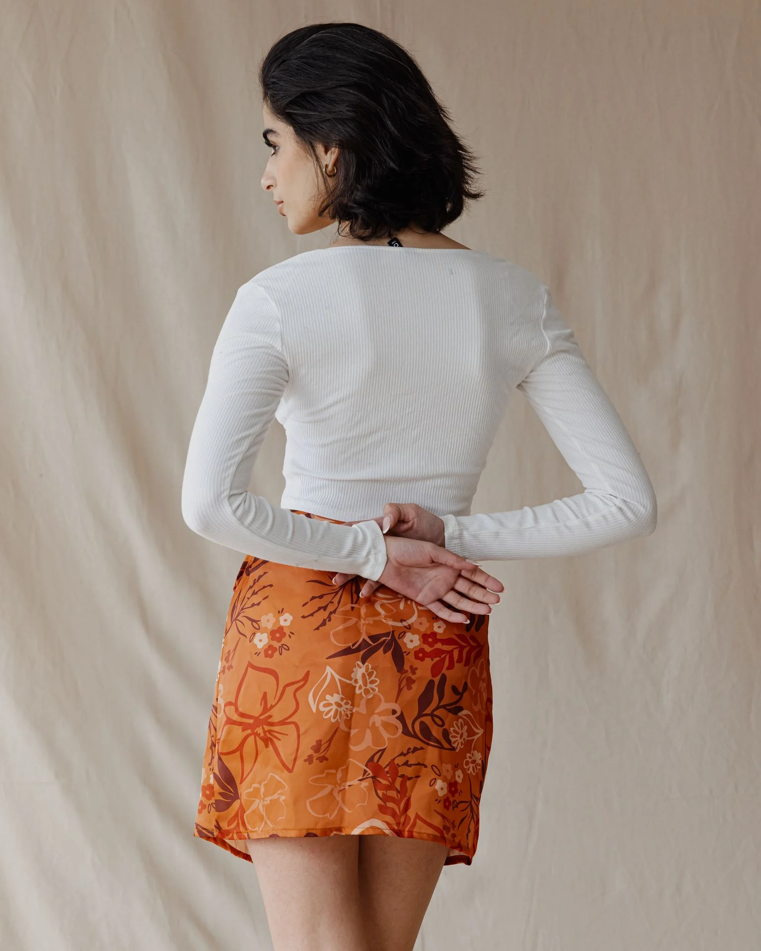Sunset Serenade Wrap Mini Skirt - Image 5