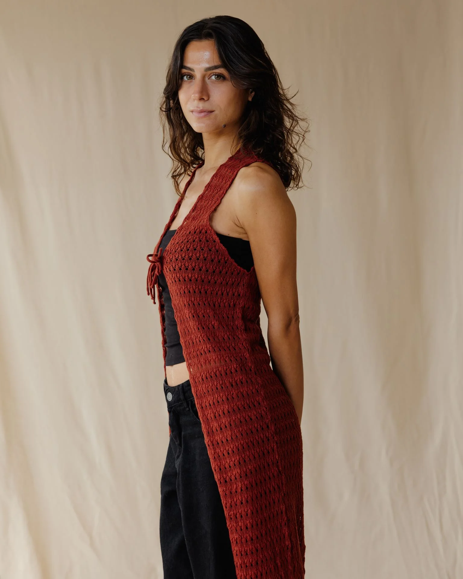 Sunset Trico Brick Cardigan - Image 4