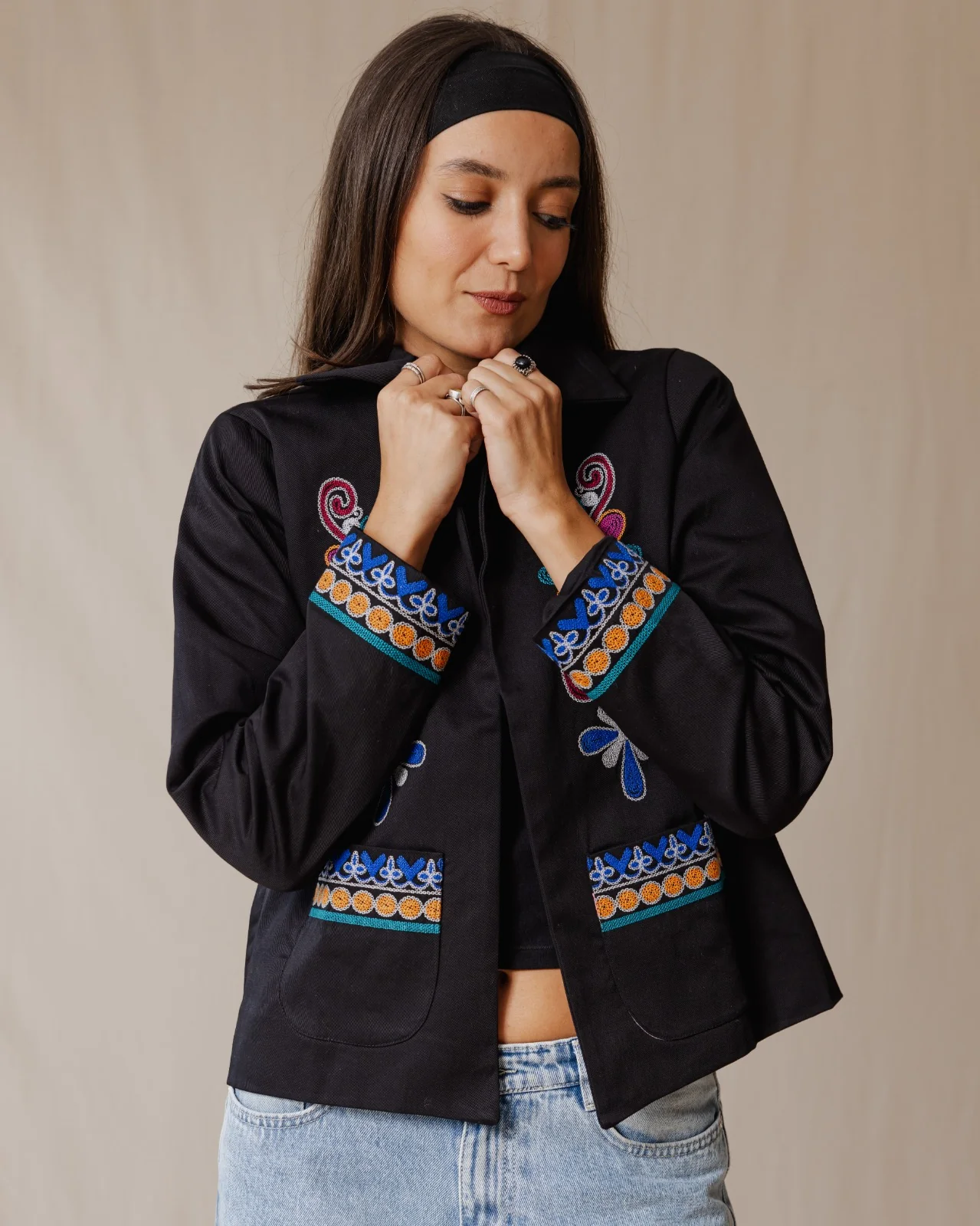 Suzani Jacket In Black - Image 6