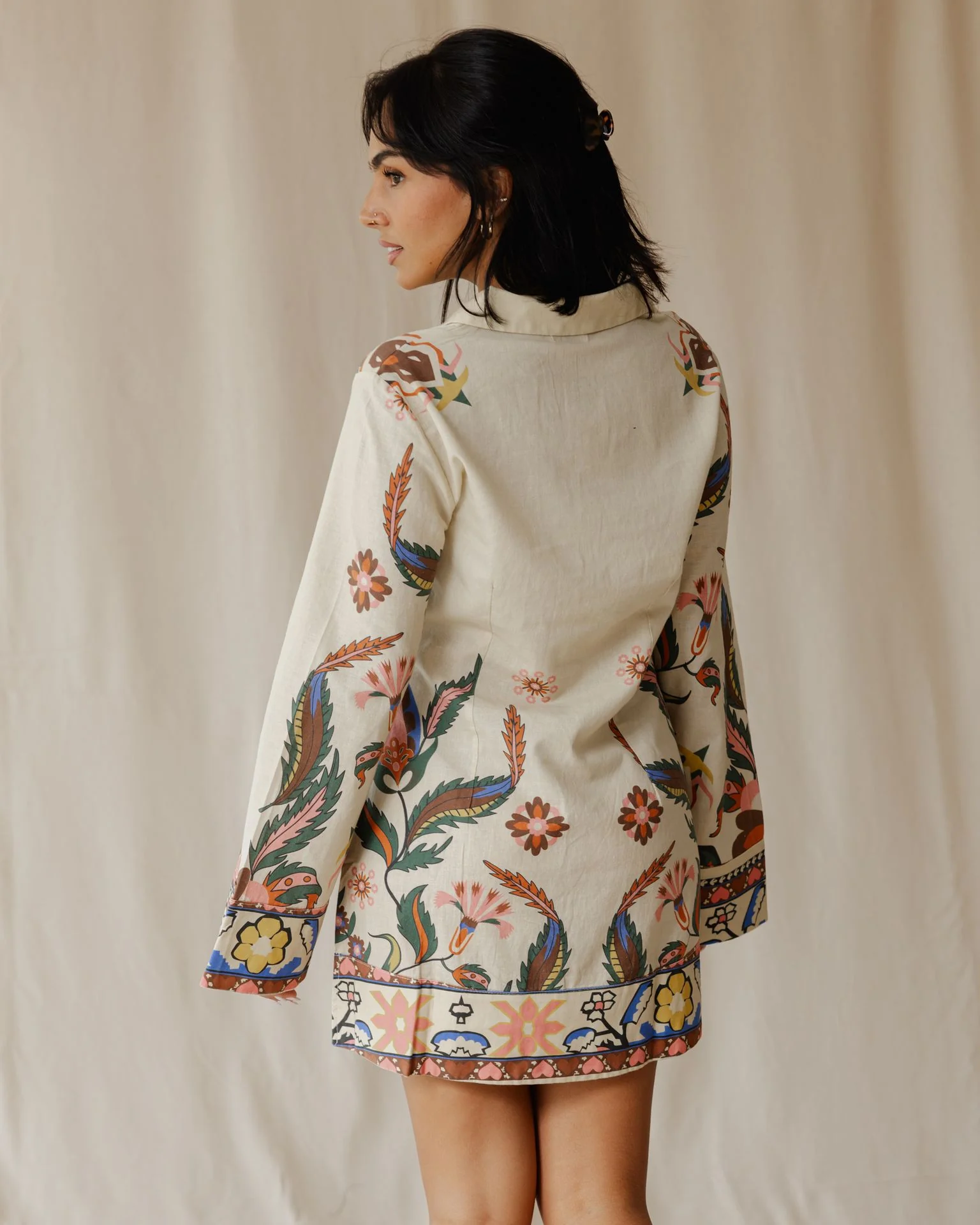 Tamara Palm Beige Dress - Image 5