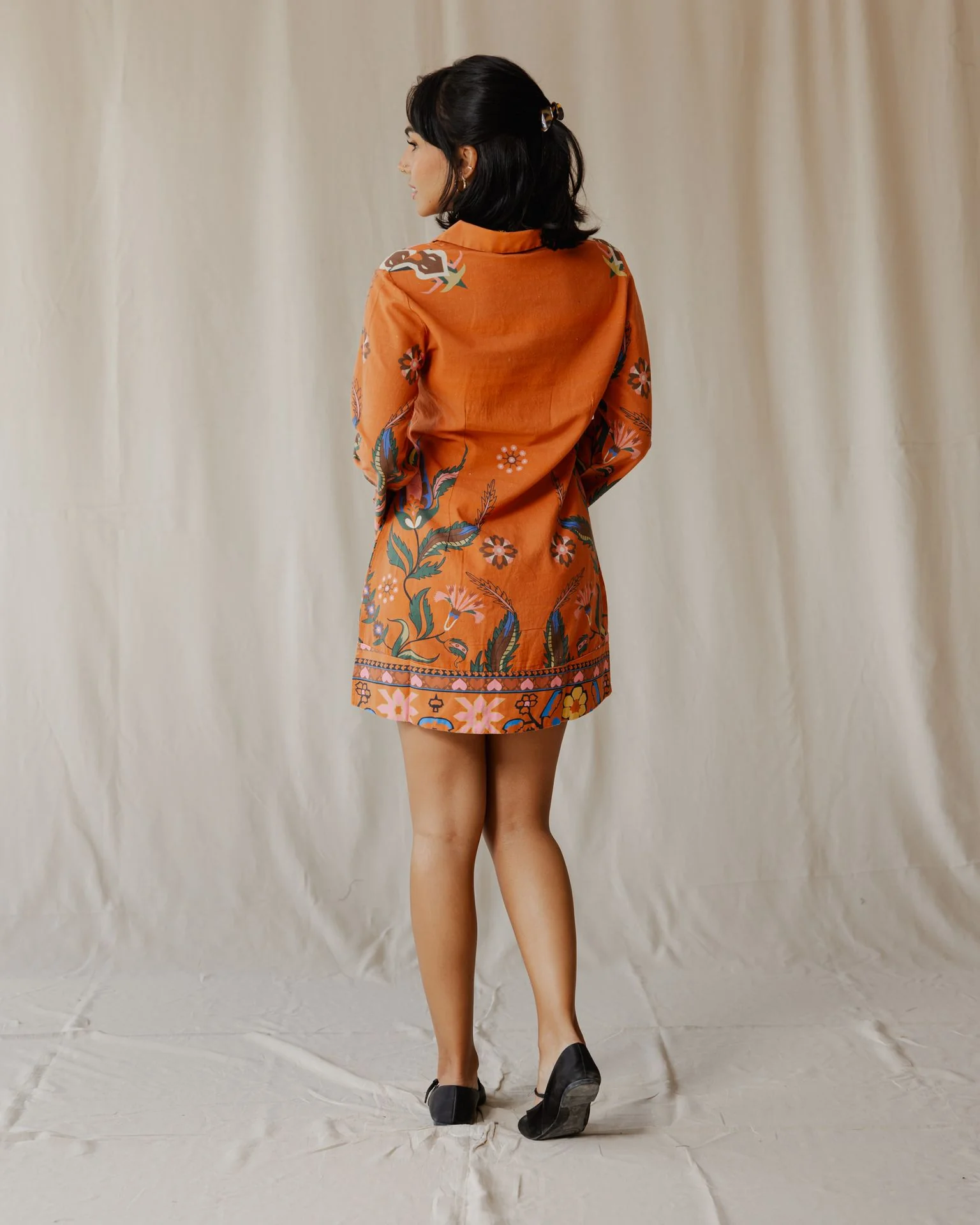 Tamara Palm Orange Dress - Image 4