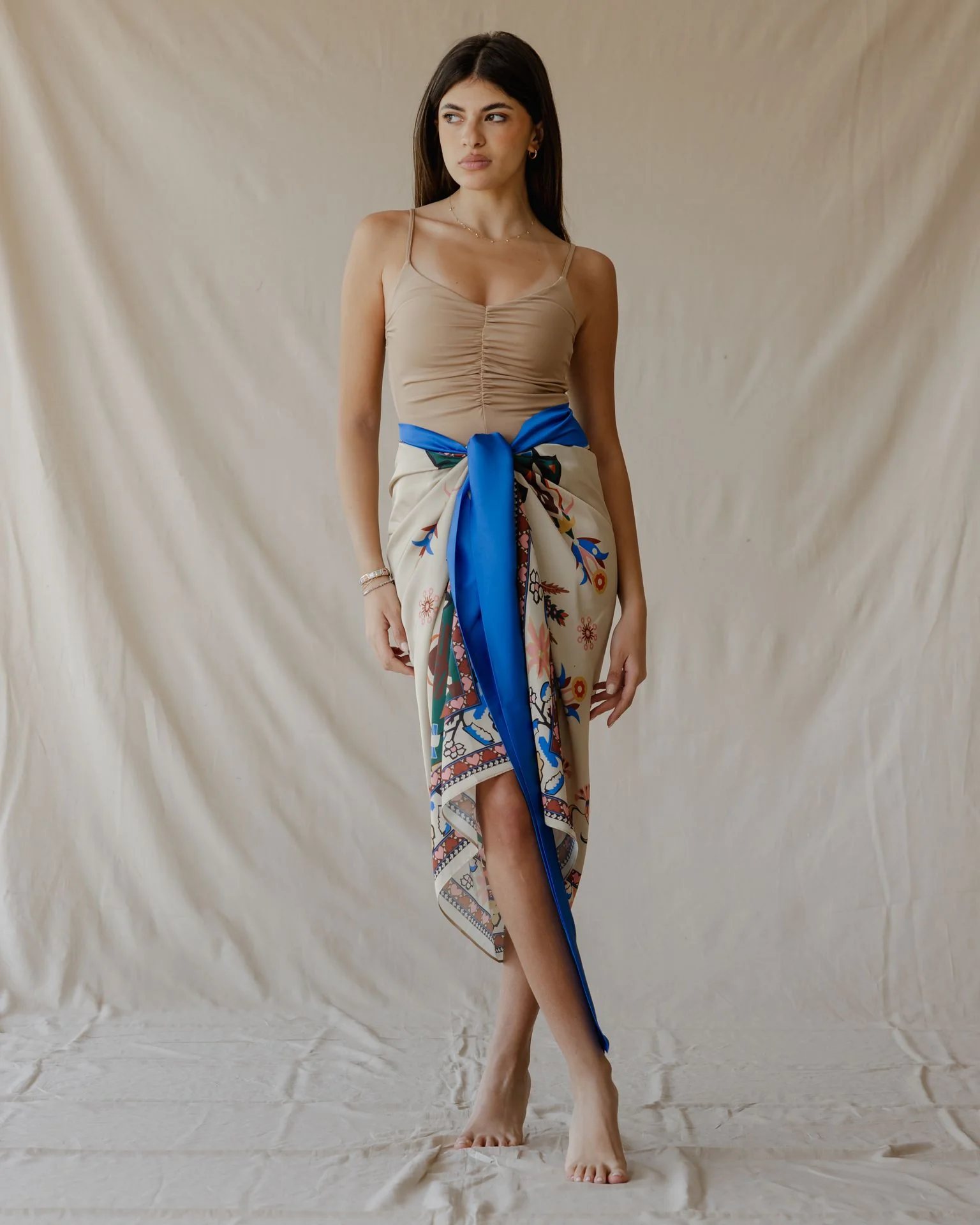 Tamara Palm Sarong Beige