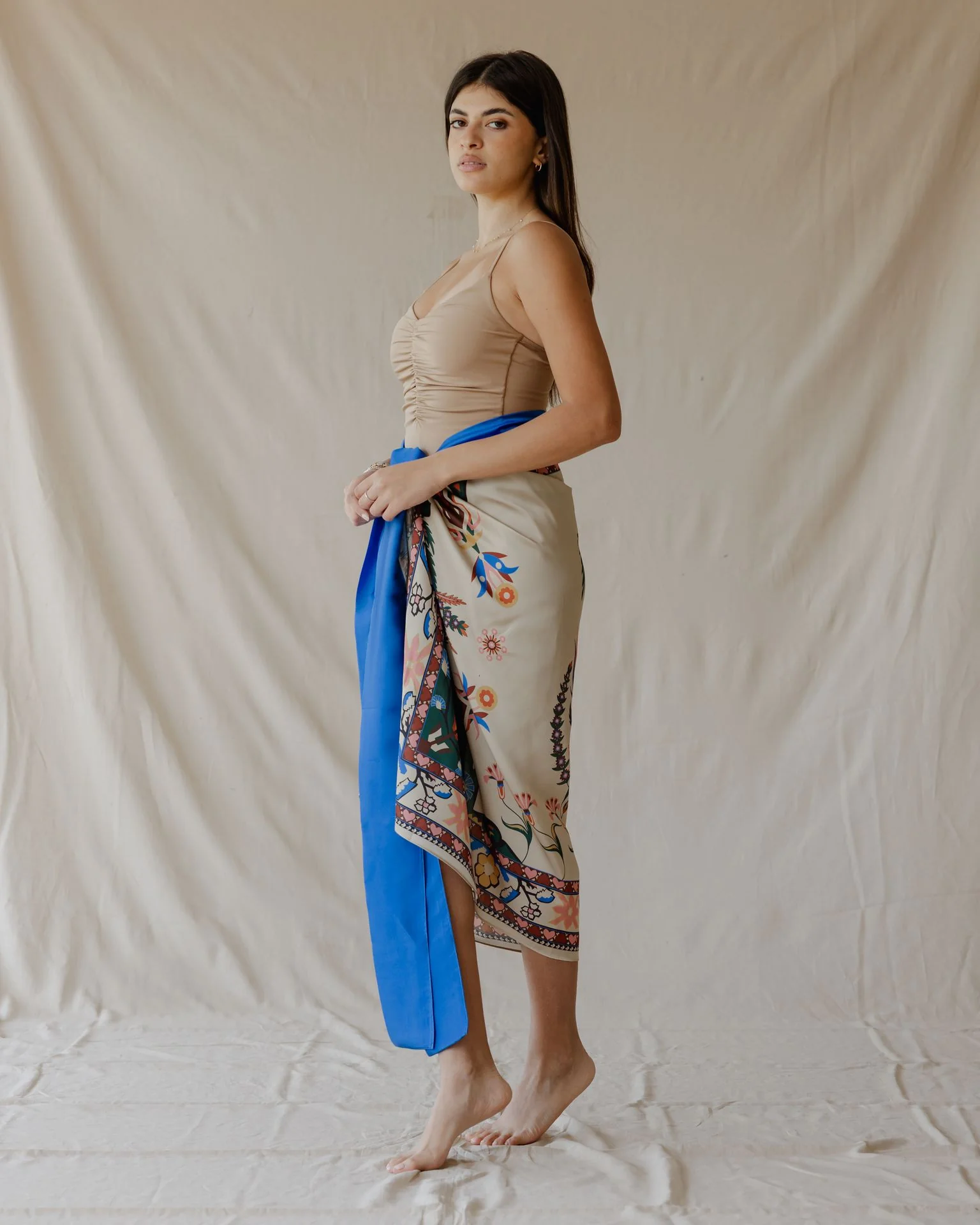 Tamara Palm Sarong Beige - Image 2