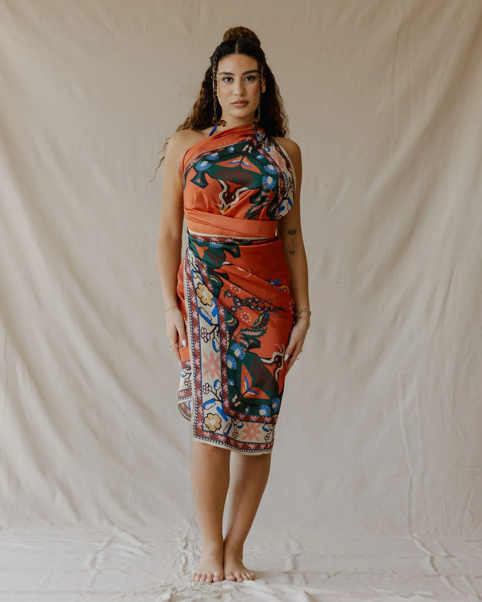 Tamara Palm Sarong Orange