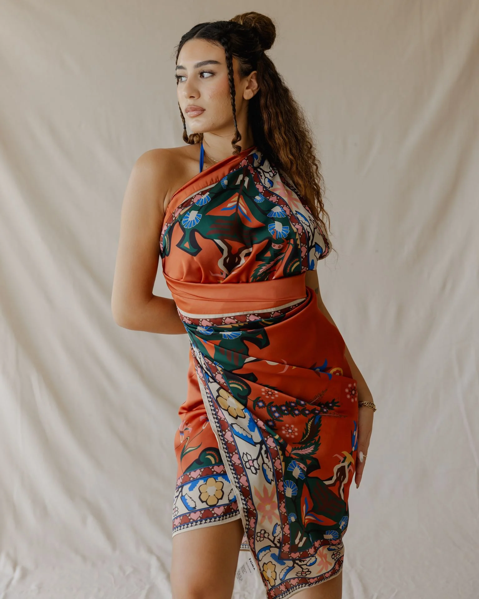 Tamara Palm Sarong Orange - Image 3