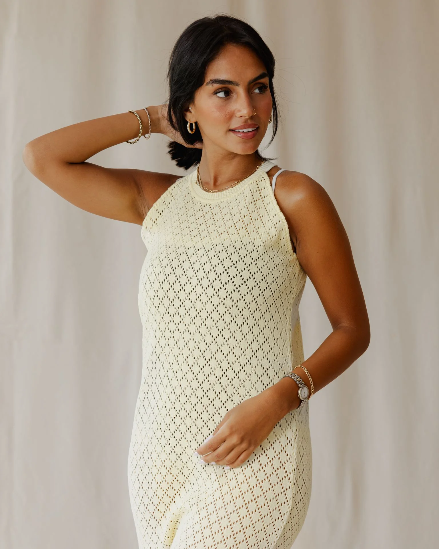 The Cloudnet Dress In Butter - Image 3