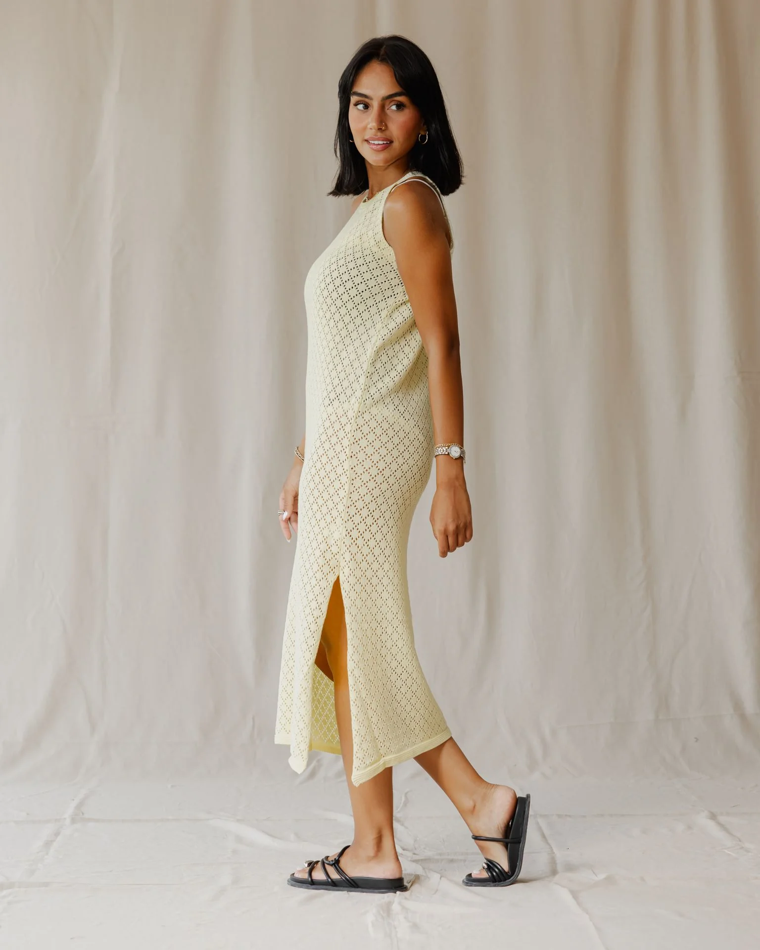 The Cloudnet Dress In Butter - Image 4