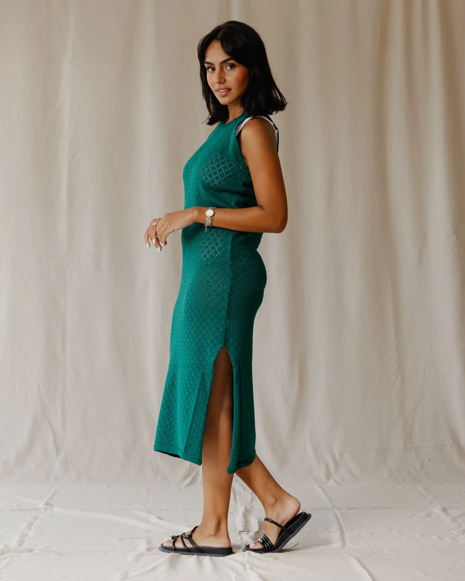 The Cloudnet Dress In Teal - Image 4
