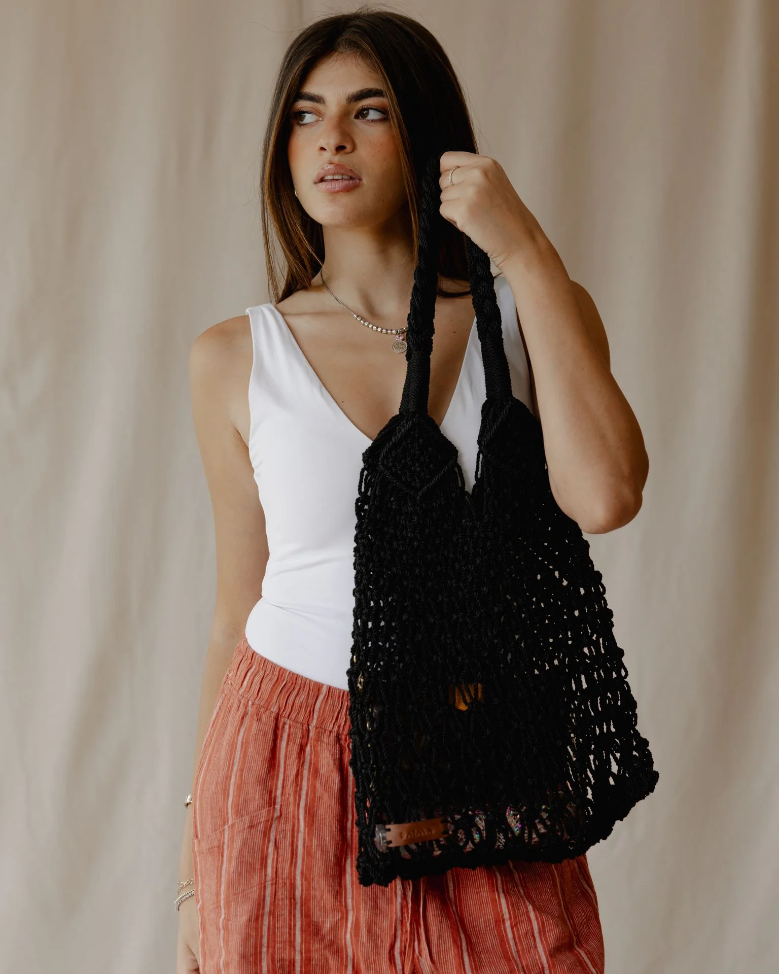 The Everyday Crochet Bag In Black - Image 3