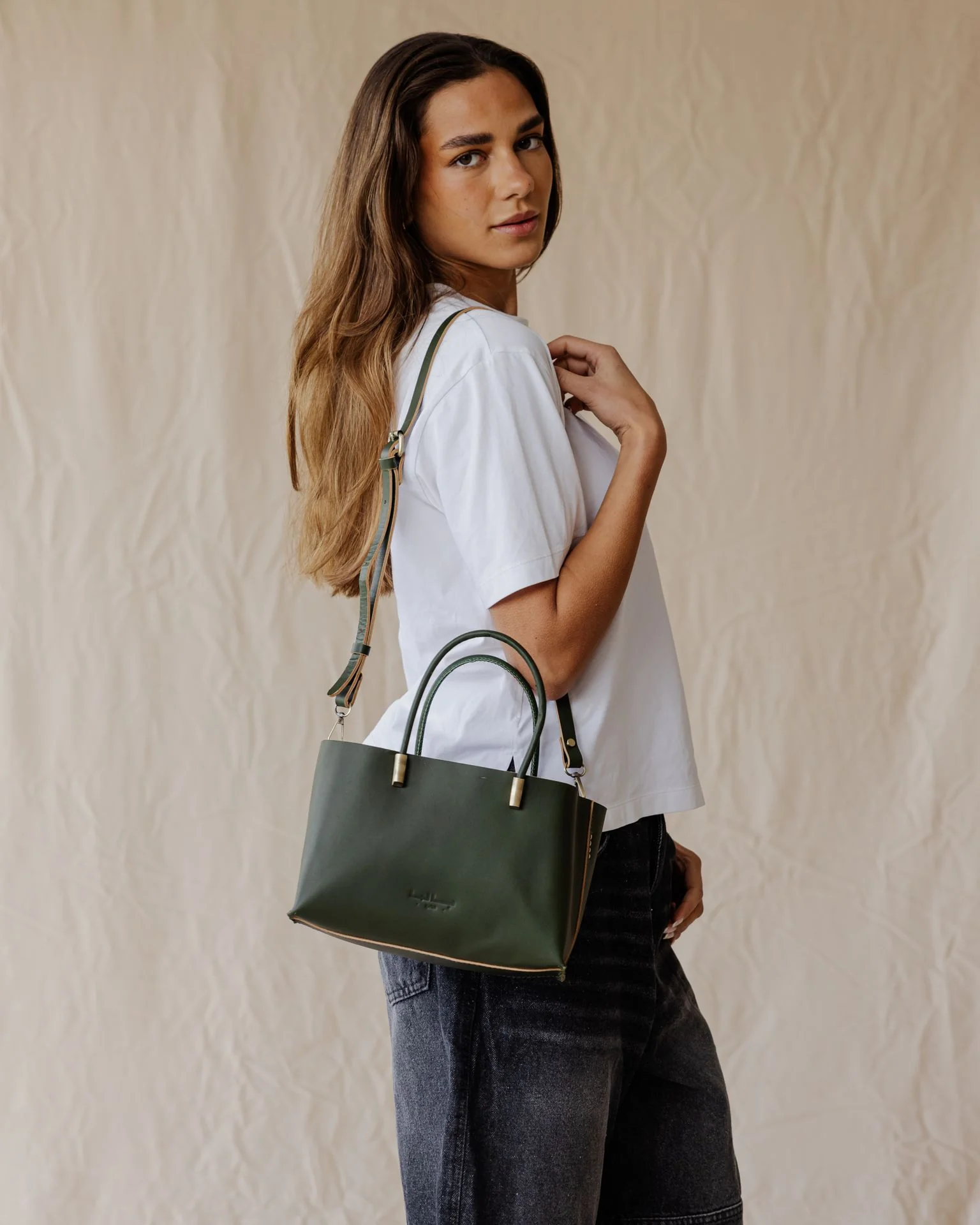The Luce Genuine Bag In Olive - Image 3