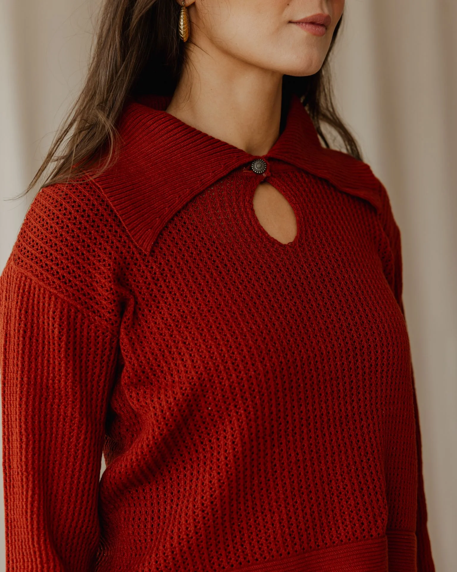 The Summer Sweater In Brick - Image 5