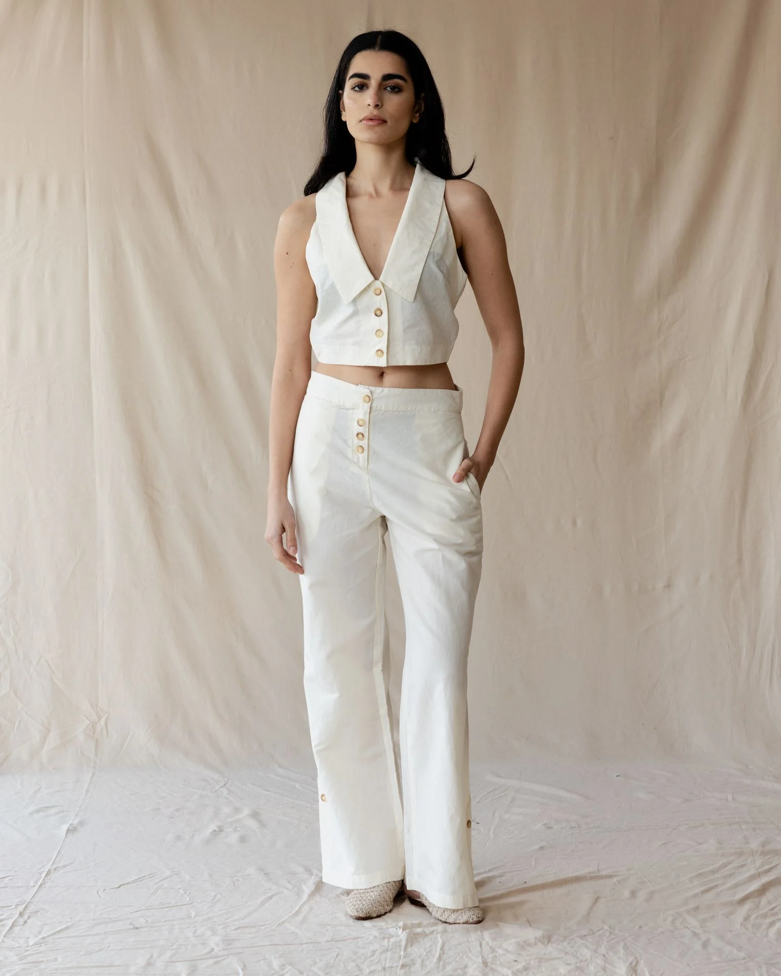 The Tailored Muse Off-White Set - Image 6