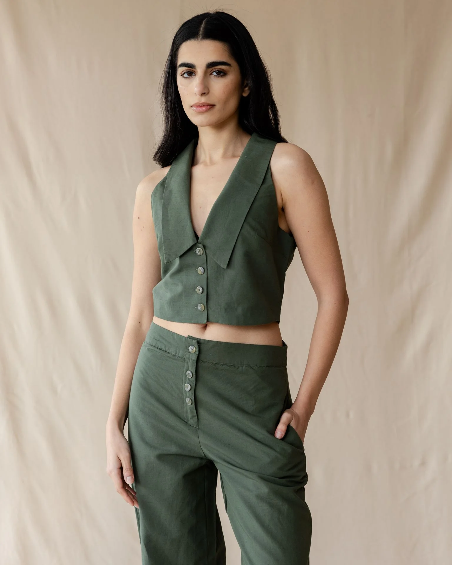 The Tailored Muse Olive Set - Image 2