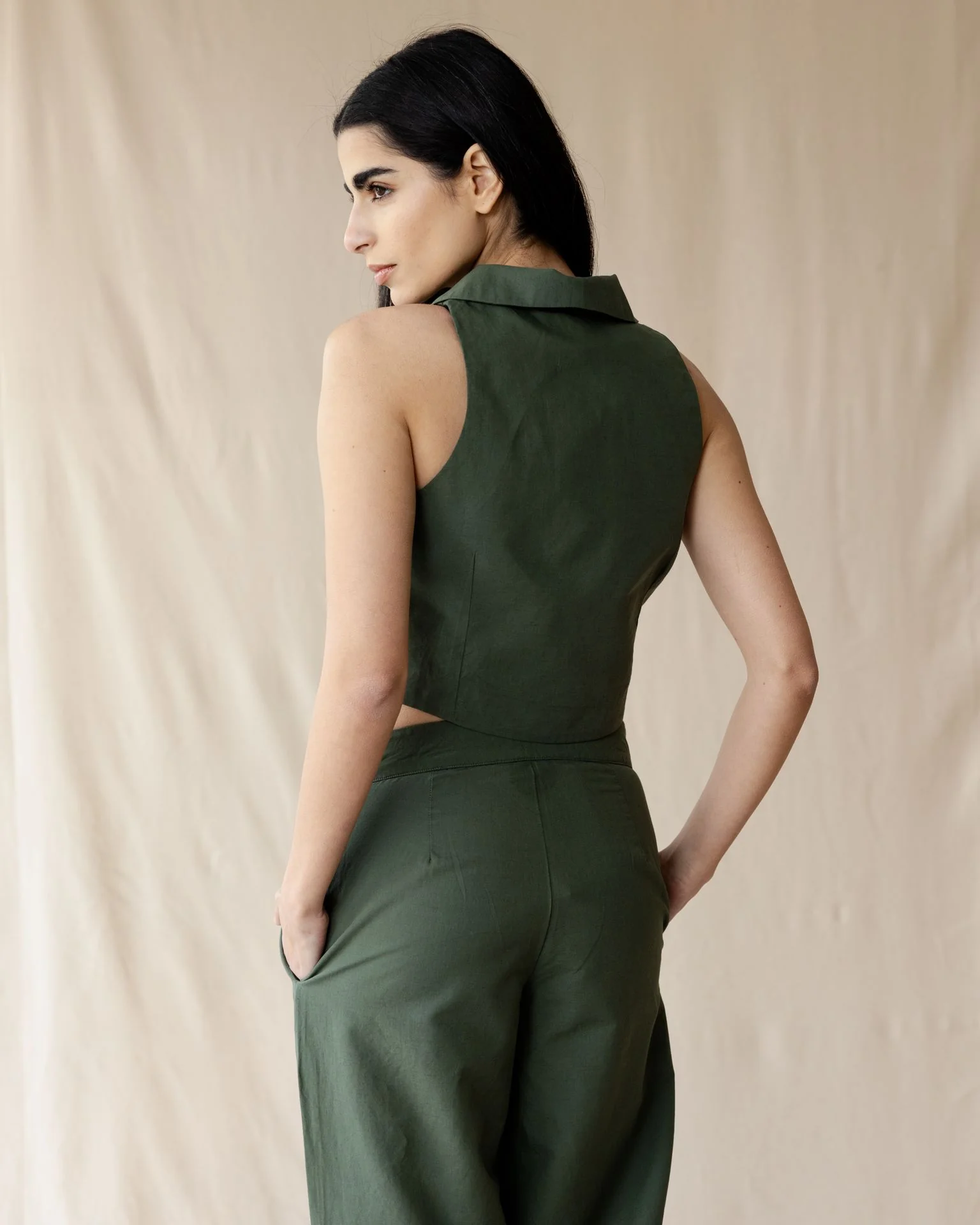 The Tailored Muse Olive Set - Image 3