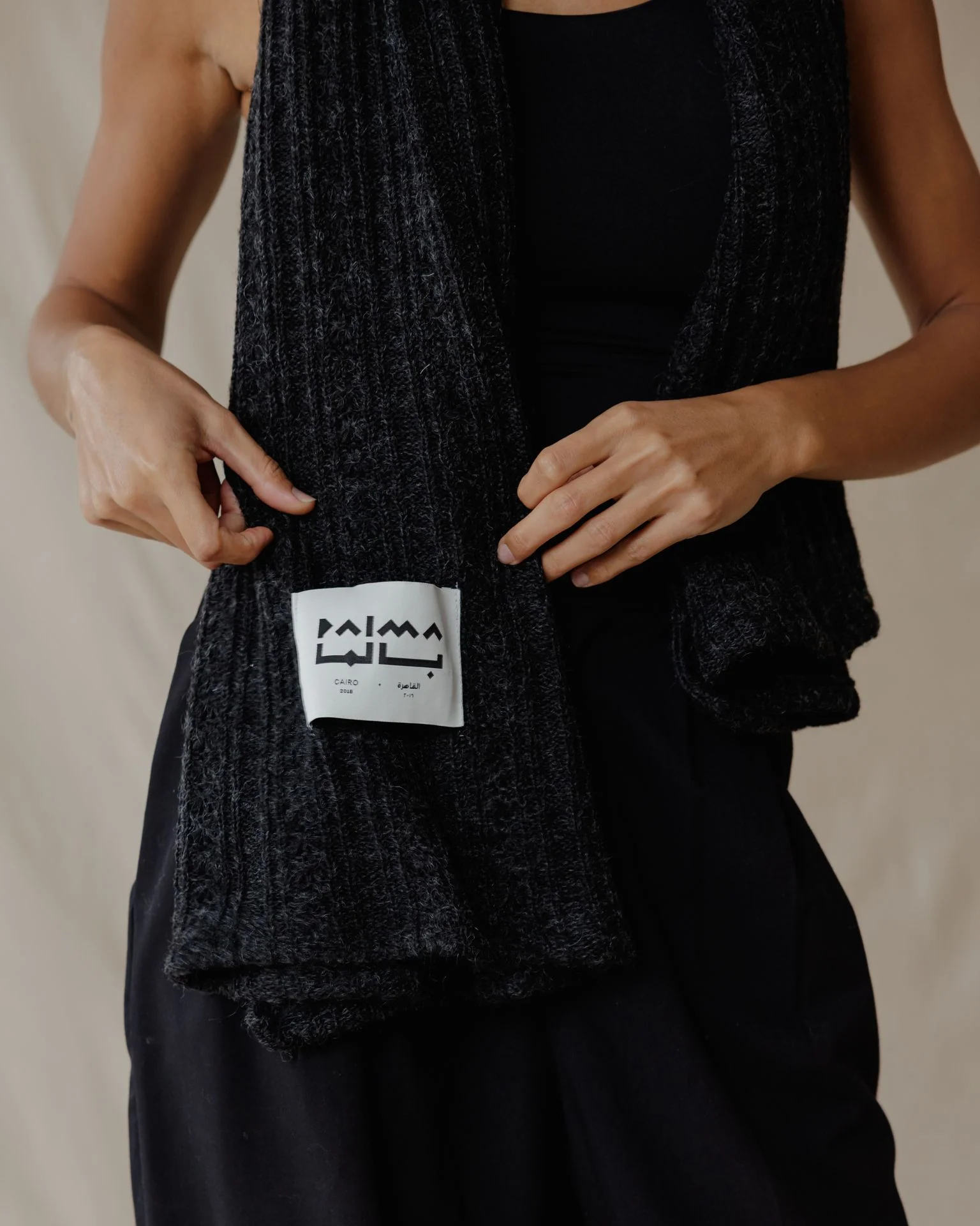 The Textured Black Scarf - Image 3