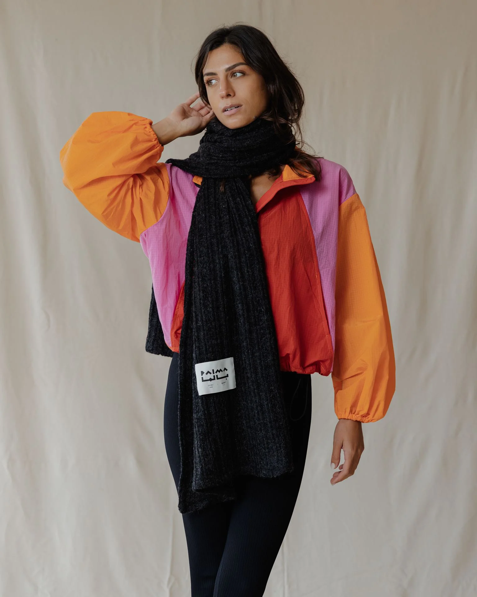 The Textured Dark Grey Scarf - Image 3