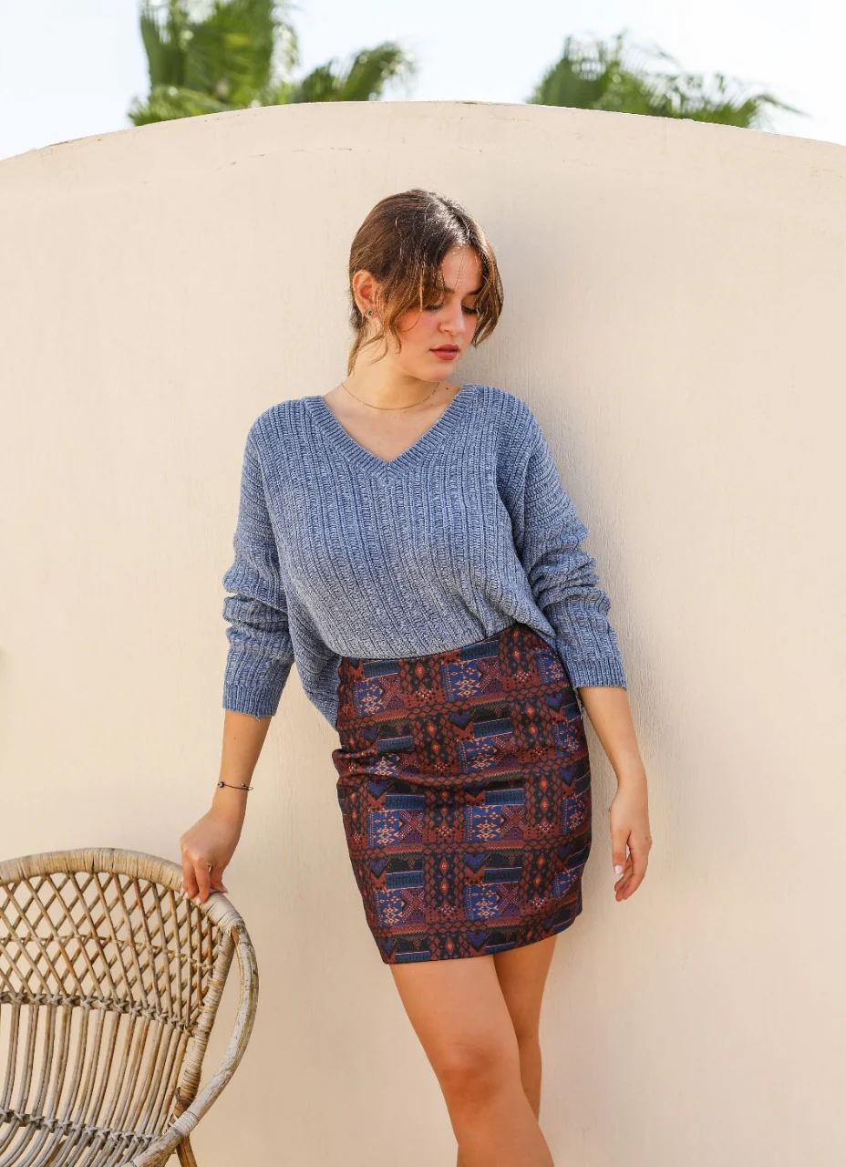 The Tribal Skirt In Black - Image 2