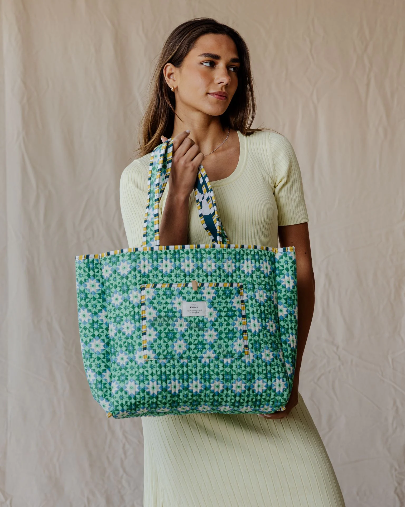 Tile & Lily Quilted Tote Bag - Image 4