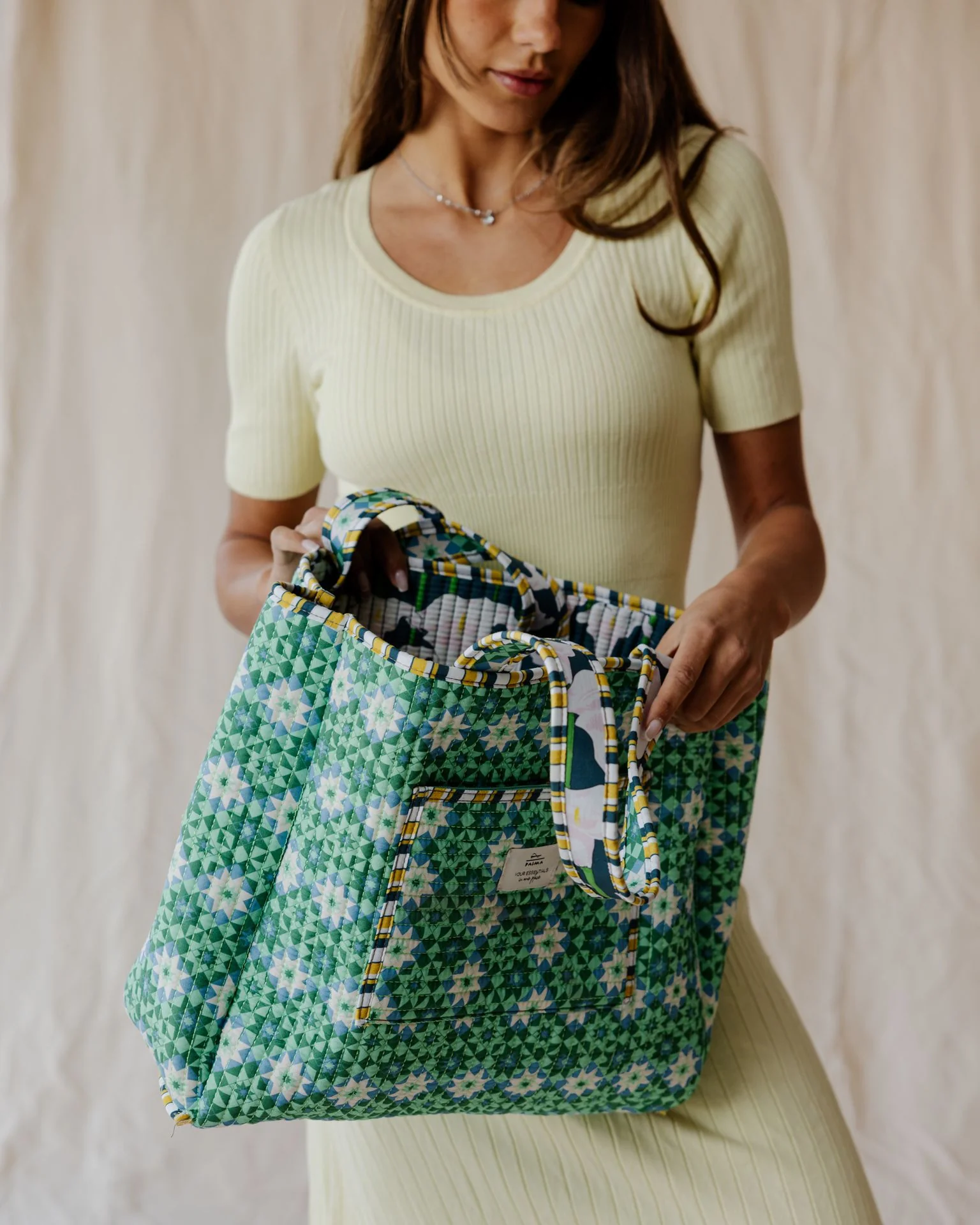 Tile & Lily Quilted Tote Bag - Image 5