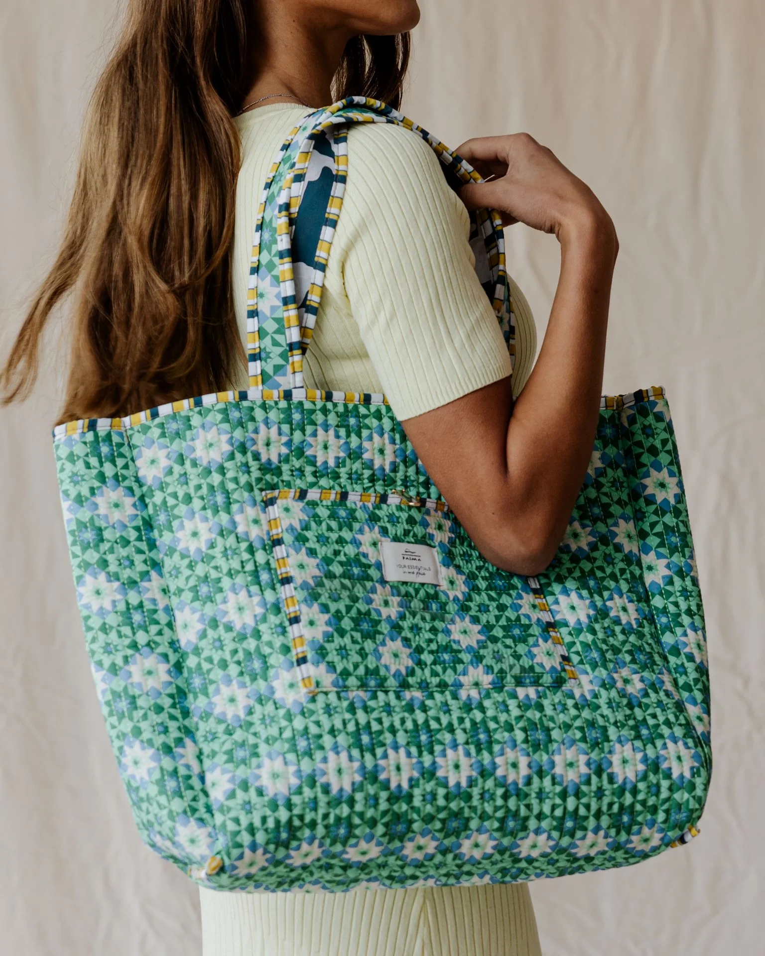 Tile & Lily Quilted Tote Bag - Image 6