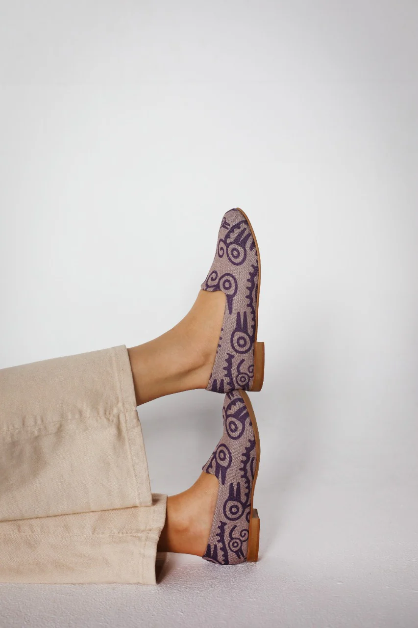 Tribal Birds Espadrilles Lavender and Purple - Image 3