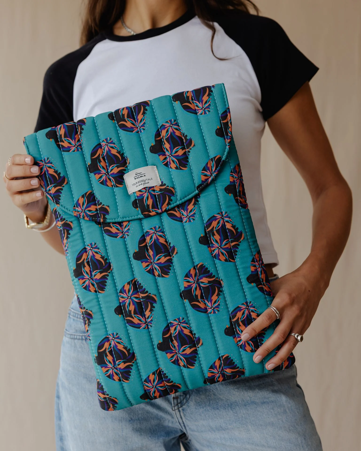 Tribal Birds Laptop Sleeve - Image 4
