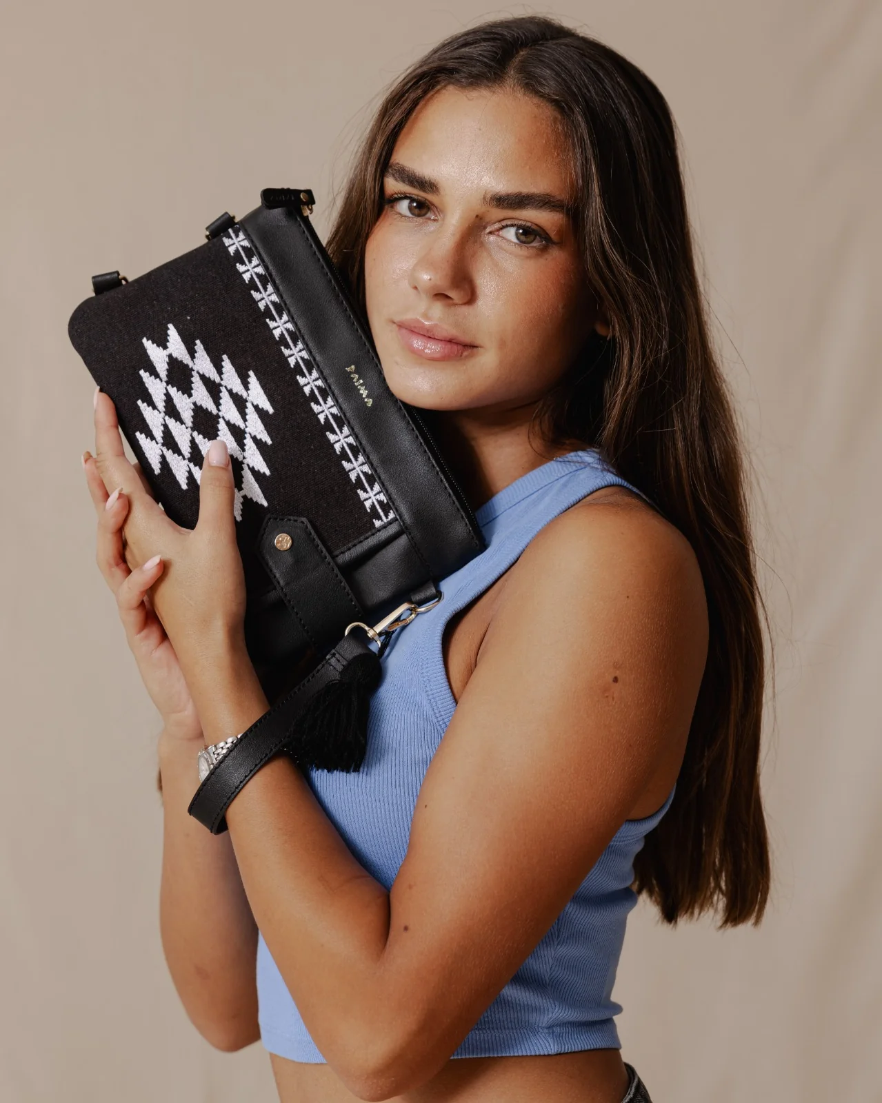 Tribal Tapestry Purse In Black - Image 3