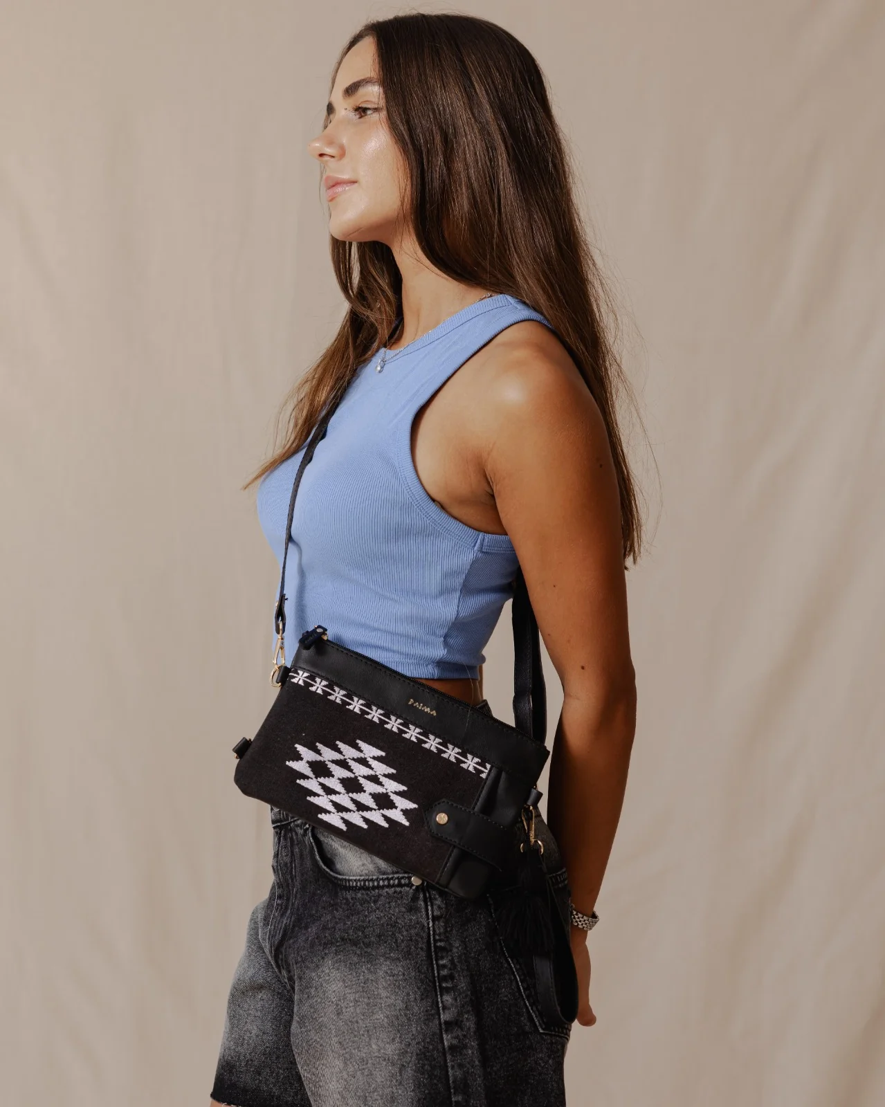 Tribal Tapestry Purse In Black - Image 4