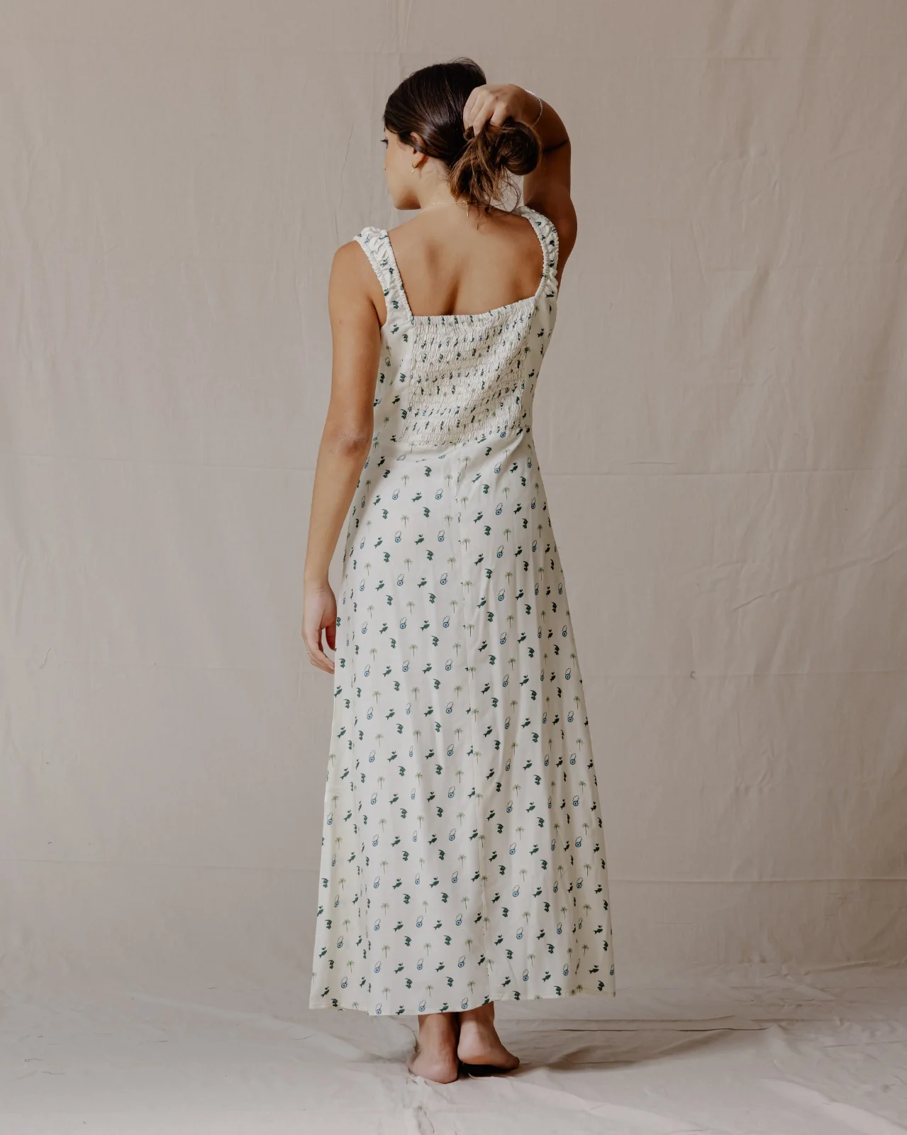 Tropical Nazar Palm Dress Green - Image 5