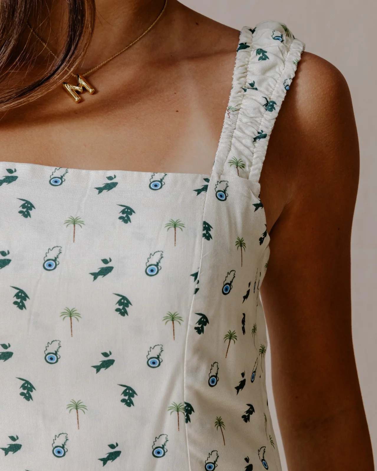 Tropical Nazar Palm Dress Green - Image 7