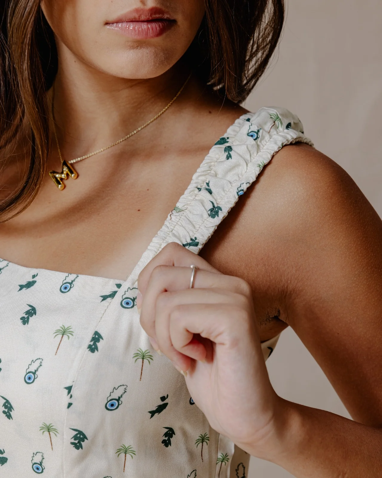 Tropical Nazar Palm Dress Green - Image 9