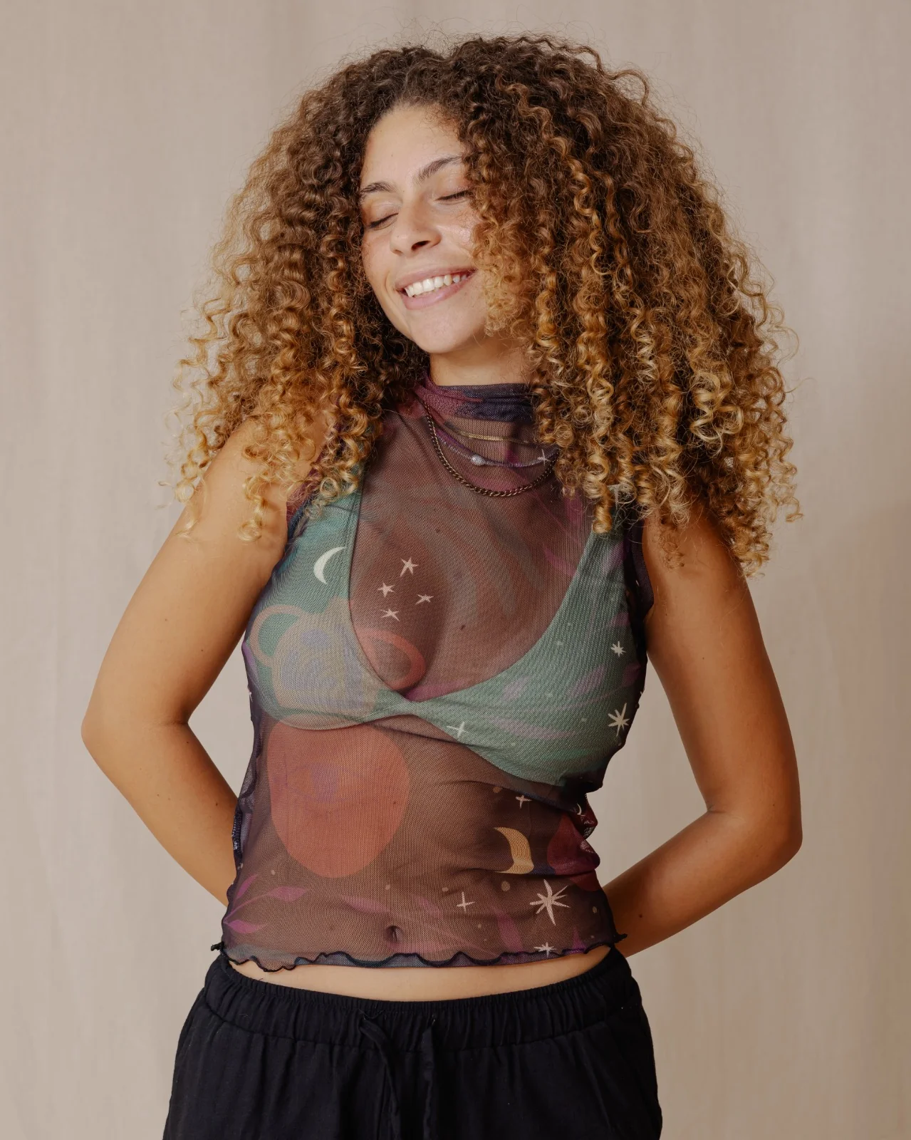 Tropical Twilight Mesh Top - Image 6