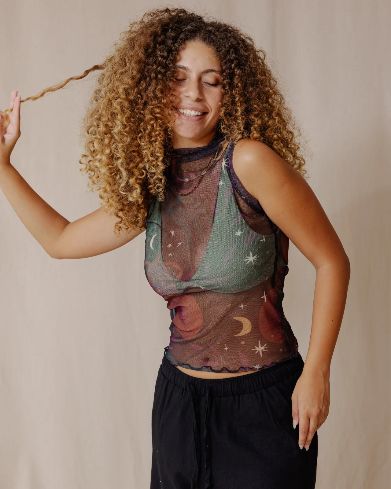 Tropical Twilight Mesh Top - Image 8