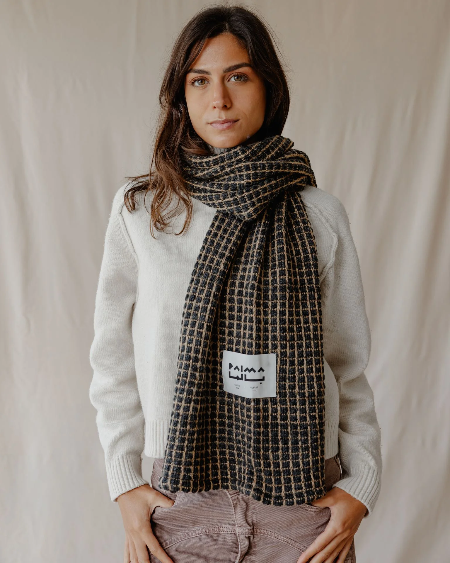 Urban Grid Winter Scarf - Image 4