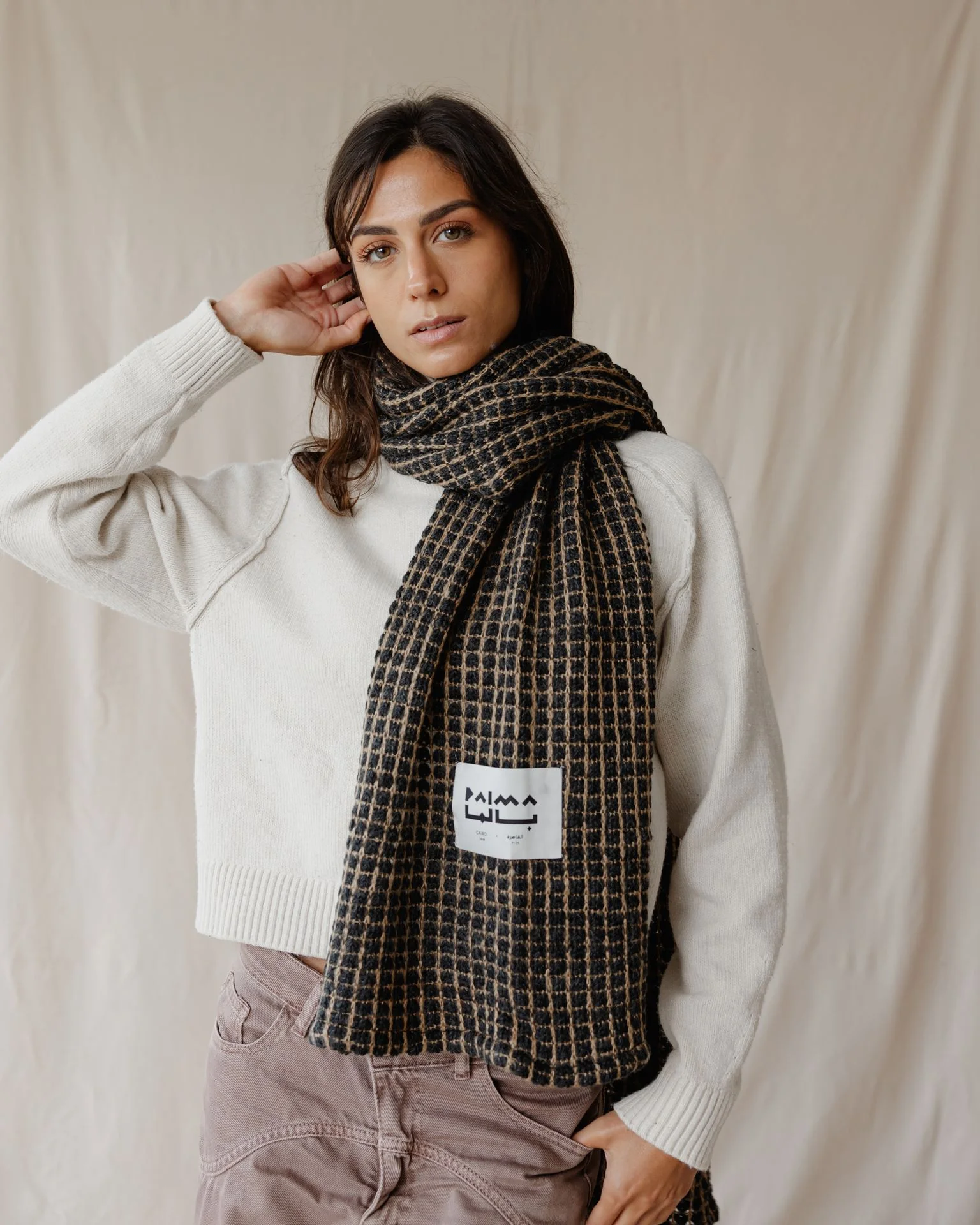 Urban Grid Winter Scarf - Image 5