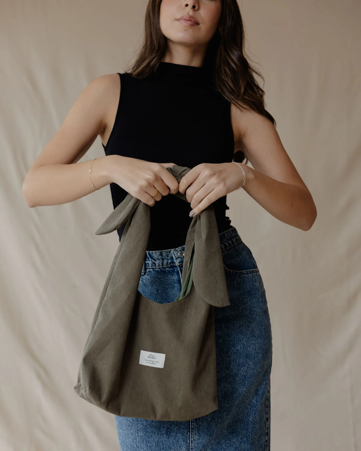 Vittoria Dark Olive Tote Bag - Image 3
