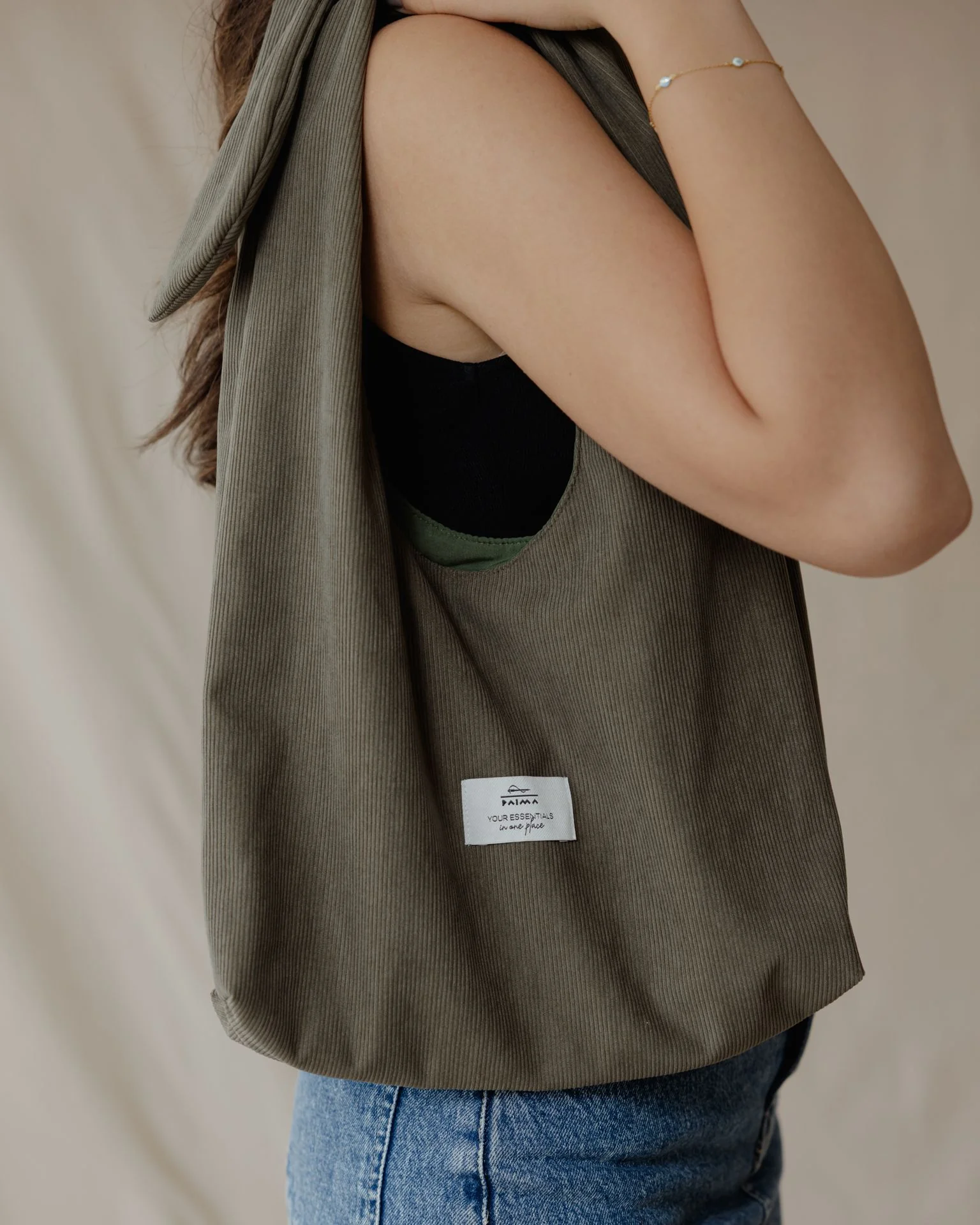 Vittoria Dark Olive Tote Bag - Image 4