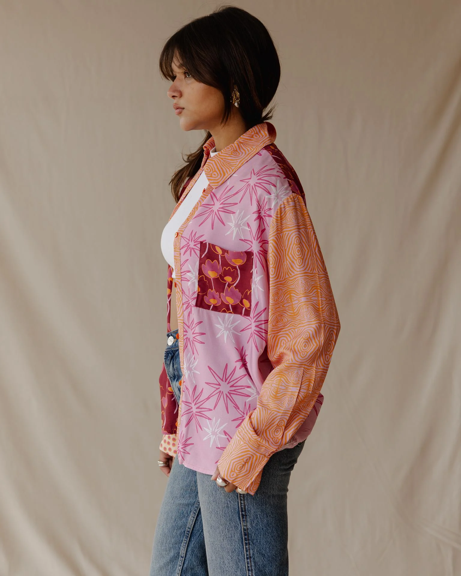 Warm Tones Retro Mix Shirt - Image 3