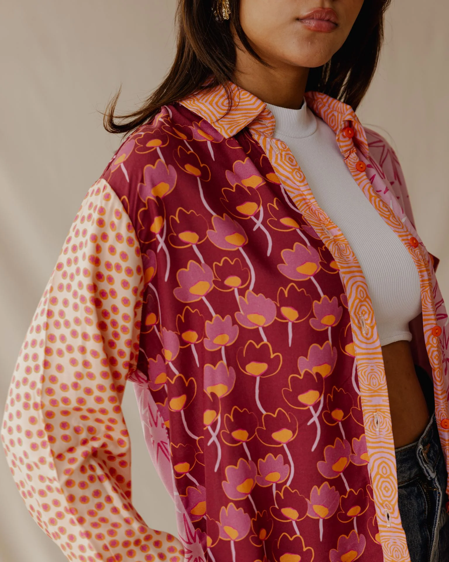 Warm Tones Retro Mix Shirt - Image 5