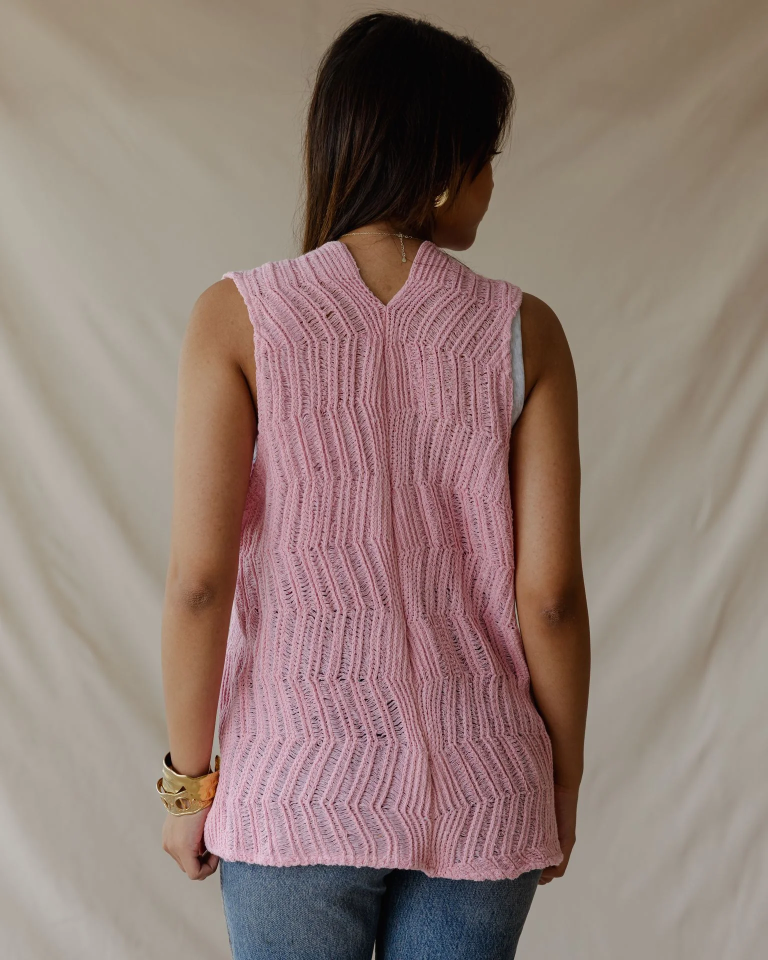 Waveline Vest Pink - Image 3