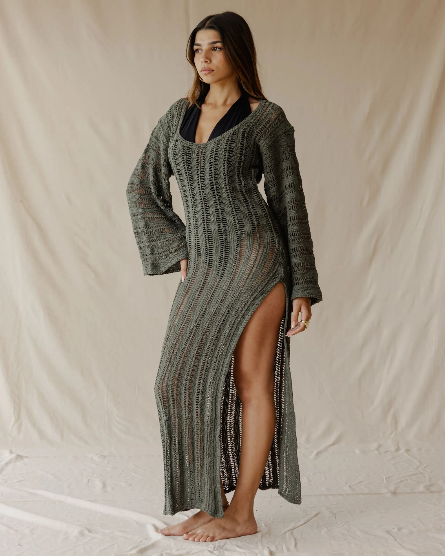 Waves & Weave Cover-Up Olive - Image 4