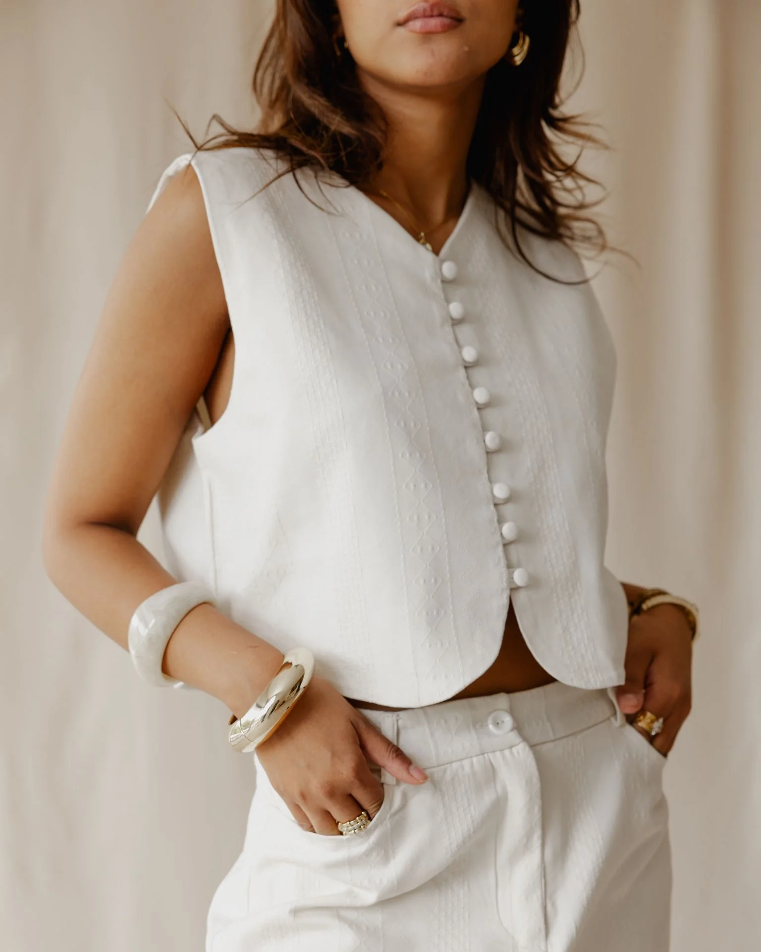 White Textura Twinset - Image 5