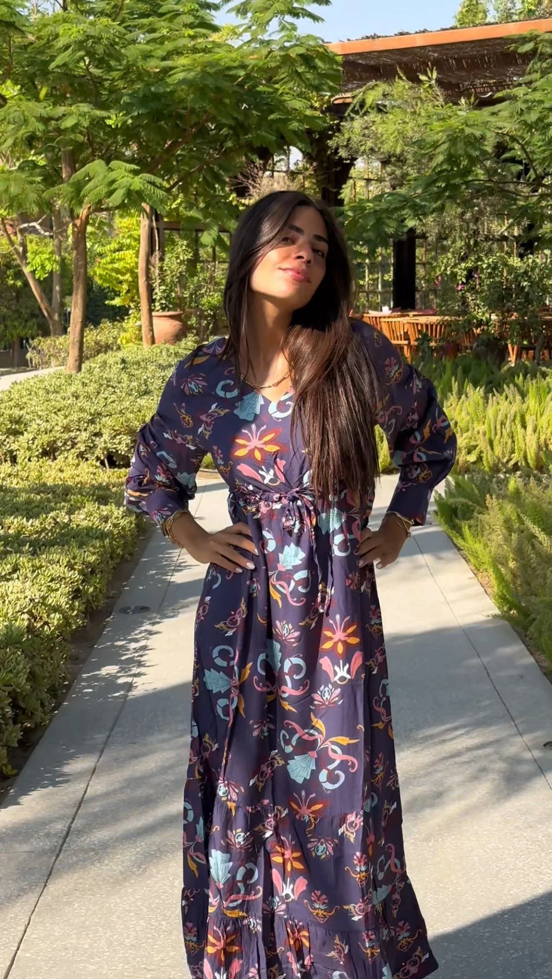 Wildflower Waltz Navy Dress - Image 2