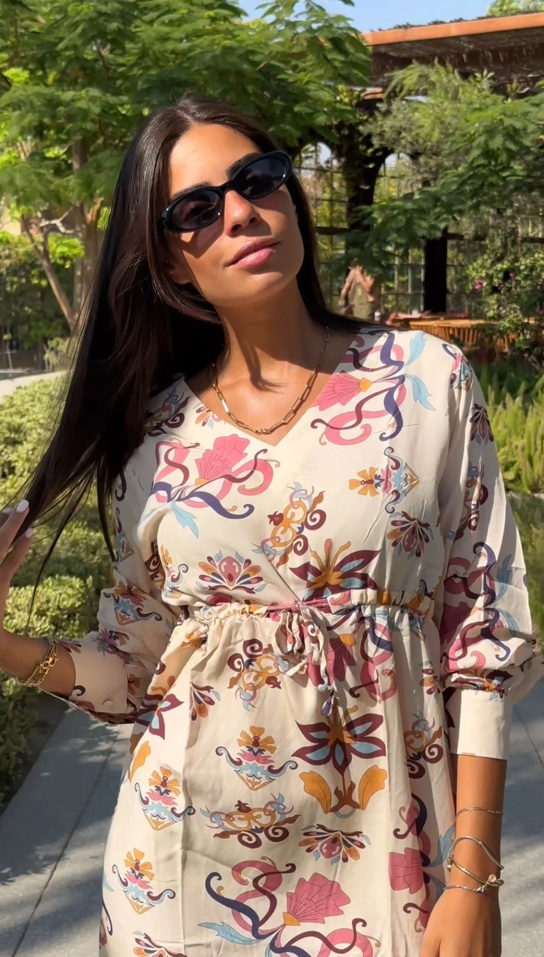 Wildflower Waltz Off-White Dress - Image 3
